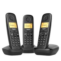 Gigaset A270 Trio - 3 draadloze telefoons - DECT-telefoons met handsfree-functie, grafisch display en eenvoudige bediening - zwart