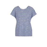 s.Oliver gestreept fijngebreid T-shirt donkerblauw/beige