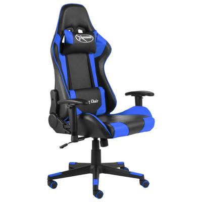 vidaXL Gamestoel draaibaar PVC blauw vidaXL Gamestoel draaibaar PVC blauw