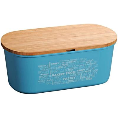 Melamine Ovale 2 in 1 Broodtrommel met Bamboe Snijplank Brood Bewaar Melamine Ovale 2 in 1 Broodtrommel met Bamboe Snijplank Brood Bewaar