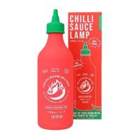 Gift Republic Chilli Sauce Fles Siliconen Lamp - Trendy Touch Bureaulamp - Slaapkamerdecoratie Licht - USB Oplaadbaar Zacht Siliconen Licht - Draagbaar Nachtlampje voor Kinderen, Tieners & Volwassenen