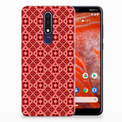 Nokia 3.1 Plus TPU bumper Batik Rood