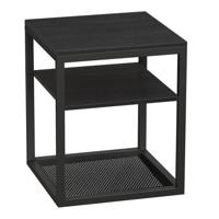 O'DADDY Bijzettafel of nachtkastje - industrieel met plank - 45x45x55 G