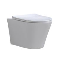 Wandcloset - Hangend toilet Saturna Flatline - Inbouwtoilet Rimfree WC Pot
