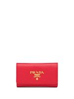 Prada portefeuille en cuir à porte-clés - Rouge - thumbnail