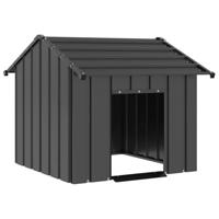 vidaXL Hondenhok met dak 85x107x81 cm gegalvaniseerd staal, hondenkennel, hondenverblijf, huisdierenhok, hondenbench, dierenverblijf