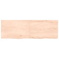 The Living Store Wandplank Eikenhout - Rustieke Stijl - 120 x 40 x 4 cm - Draagvermogen 20 kg