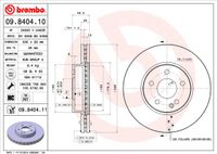 Remmenset, remschijf BREMBO, Remschijftype: Binnen geventileerd, Inbouwplaats: Achteras: , u.a. für Mercedes-Benz - thumbnail