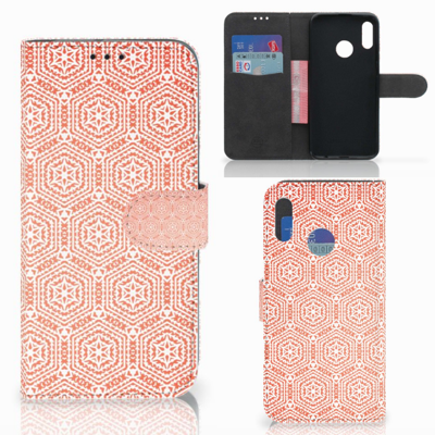 Huawei P Smart 2019 Telefoon Hoesje Pattern Orange Huawei P Smart 2019 Telefoon Hoesje Pattern Orange