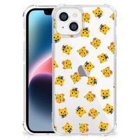 Doorzichtige Silicone Hoesje voor Apple iPhone 14 Plus Katten Emojis