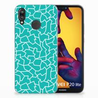 Huawei P20 Lite Hoesje maken Cracks Blue