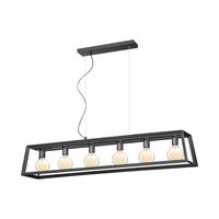 Light depot - hanglamp Dito taps 6L - zwart - Outlet - thumbnail