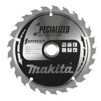 Makita B-62985 EFFICUT Cirkelzaagblad Ø 165 x 1,4 x 20 mm, 25 tanden, 23° tandhoek, voor schone en snelle zaagsneden in hout, voor accu-handcirkelzagen