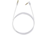Jackplug Audio Aansluitkabel [1x Jackplug male 3.5 mm - 1x Jackplug male 3.5 mm] 1.50 m Wit Vergulde steekcontacten Oehlbach iJack 35
