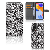 Xiaomi Redmi Note 11 Pro 5G/4G Hoesje Black Flowers - thumbnail