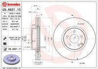 Remschijf BREMBO, Remschijftype: Binnen geventileerd, u.a. für Mercedes-Benz - thumbnail