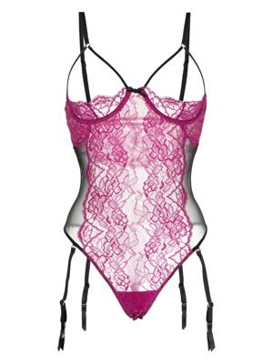 Fleur Du Mal body Roxy à fleurs brodées - Violet Fleur Du Mal body Roxy à fleurs brodées - Violet