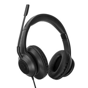 Targus AEH102GL hoofdtelefoon/headset Bedraad Hoofdband Oproepen/muziek USB Type-A Zwart