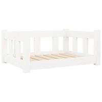 Hondenmand 65,5x50,5x28 cm massief grenenhout wit