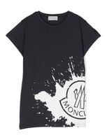 Moncler Enfant t-shirt à logo imprimé - Bleu - thumbnail