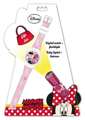 Disney horloge en zaklamp Minnie Mouse junior 2 delig Disney horloge en zaklamp Minnie Mouse junior 2 delig