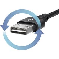 Renkforce USB-kabel USB 2.0 USB-C stekker, USB-A stekker 1.00 m Zwart RF-4609276 - thumbnail