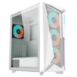 Gigabyte C301GW V2 Midi-tower PC-behuizing Wit Stoffilter, Geïntegreerde verlichting