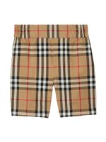 Burberry Kids short en coton à motif Vintage Check - Marron