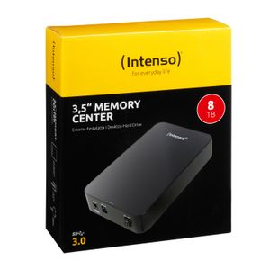 Intenso Memory Center externe harde schijf 8 TB 5400 RPM 3.5" USB 3.2 Gen 1 (3.1 Gen 1) Zwart