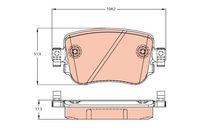 Remblokkenset, schijfrem TRW, u.a. fÃ¼r Audi, VW, Seat, Skoda - thumbnail