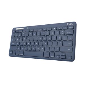 Trust Lyra - Draadloos Toetesenbord - Voor meerdere apparaten - Oplaadbaar - Qwerty - Blauw