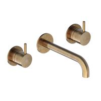 Hotbath Cobber inbouw wastafelkraan 18cm verouderd messing