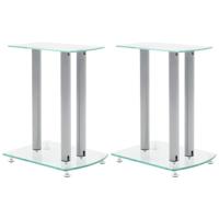 vidaXL Speaker standaard Vocal zwart glas 2 st