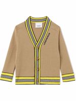 Burberry Kids cardigan à rayures Icon - Tons neutres