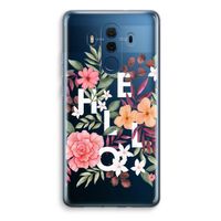 Hello in flowers: Huawei Mate 10 Pro Transparant Hoesje - thumbnail