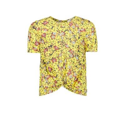 Garcia gebloemde top geel/terra