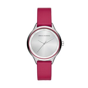 Horlogeband Armani Exchange AX5603 Leder Roze 16mm