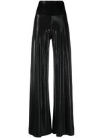 Norma Kamali pantalon évasé à taille haute - Noir