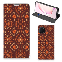 Samsung Galaxy Note 10 Lite Hoesje met Magneet Batik Brown - thumbnail