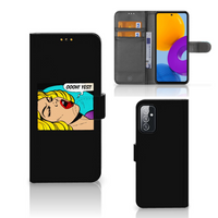 Samsung Galaxy M52 Wallet Case met Pasjes Popart Oh Yes