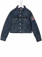 Ralph Lauren Kids veste en jean à détail de patch - Bleu - thumbnail