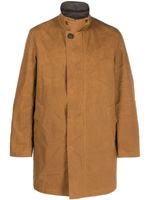 Mackintosh manteau en coton Norfolk à simple boutonnage - Marron