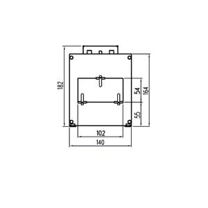 Celsa ICM 2500/1A 7.5VA Kl. 5P10 Beschermstroomomvormer Primaire stroom: 2500 A Secundaire stroom: 1 A Doorvoering (hxb): 54 x 102 mm Doorvoer (Ø): 0 mm 1