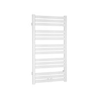 Handdoekradiator Sapho Nevel Recht Middenaansluiting 55.5x104.3 cm 397W Wit Sapho - thumbnail