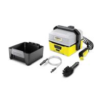 Kärcher Mobile Outdoor Cleaner OC 3 Adventure Box (afneembare watertank 4 l, Lithium-ion accuduur 15 min, gematigde lagedruk, universele borstel, aanzuigslang)