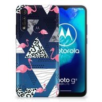 Motorola Moto G8 Power Lite TPU Hoesje Flamingo Triangle