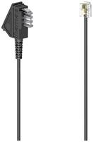 Hama telefoon (analoog) aansluitkabel [1x TAE F stekker - 1x RJ11 stekker 6P4C] 10 m zwart