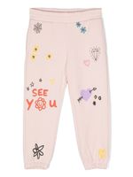 Stella McCartney Kids pantalon de jogging à logo imprimé - Rose - thumbnail