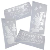 Kerst raamsjablonen/raamdecoraties set 4 stuks 54 cm - thumbnail