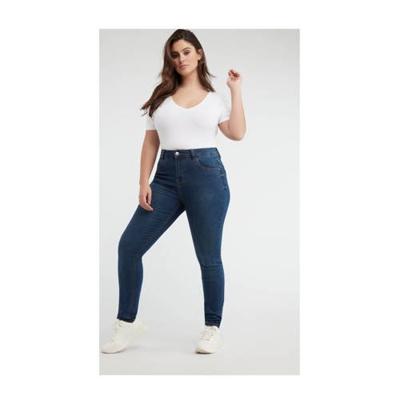 MS Mode high waist skinny jeans donkerblauw